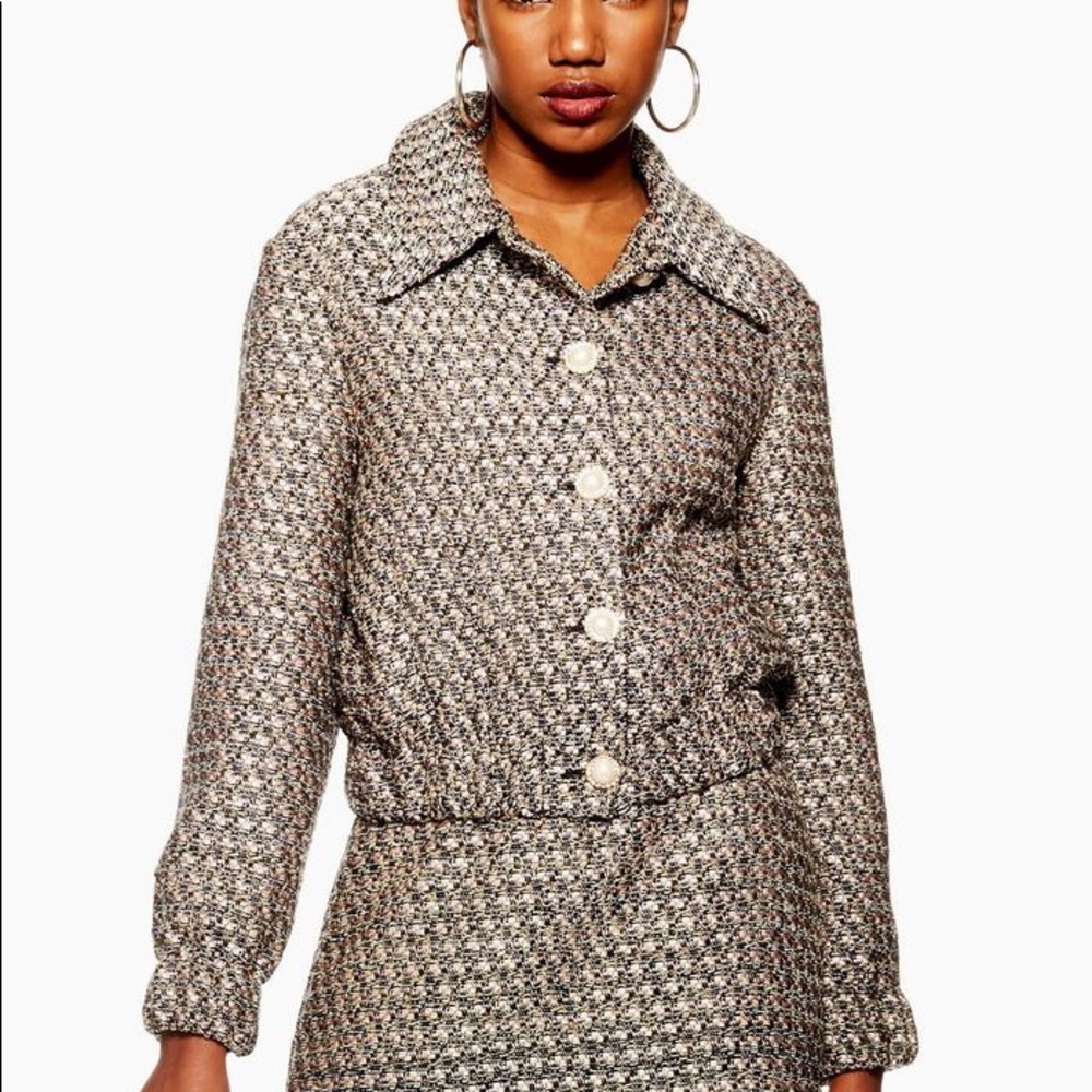 Topshop Gem Bomber Jacket NWT Sz. 8
